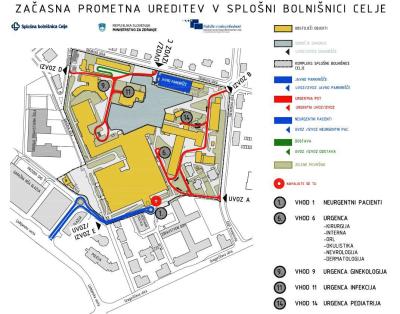 Začetek gradnje Urgentnega centra Celje in začasna prometna ureditev na območju bolnišnice