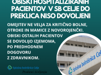 Prepoved obiskov hospitaliziranih bolnikov