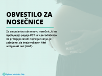 HAT zaželen za redni pregled nosečnic, ki niso cepljene proti covidu-19 ali ga niso prebolele