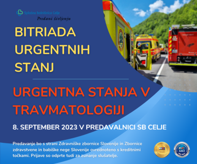 Bitriada urgentnih stanj - Urgentna stanja v travmatologiji