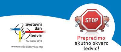 Brezplačno testiranje beljakovin v urinu ob Svetovnem dnevu ledvic, 14. 3. 2013