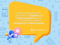 Omejitev obiskov na Oddelku za bolezni prebavil na 1 zdravo osebo