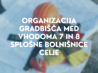 Organizacija gradbišča med vhodoma 7 in 8 SB Celje