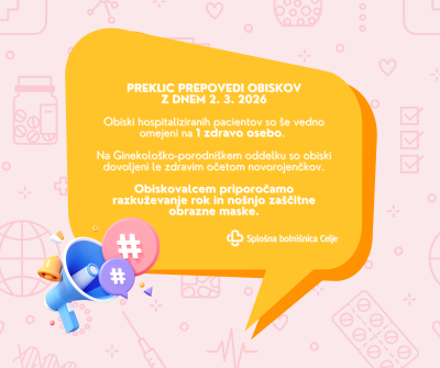 Preklic prepovedi obiskov z dnem 2. 3. 2026